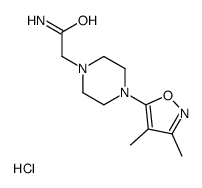 2-[4-(3,4-dimethyl-1,2-oxazol-5-yl)piperazin-1-yl]acetamide,hydrochloride Structure