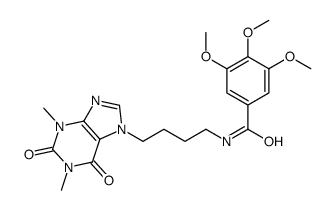 N-[4-(1,3-dimethyl-2,6-dioxopurin-7-yl)butyl]-3,4,5-trimethoxybenzamide结构式