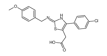 2-[4-(4-chlorophenyl)-2-[(4-methoxyphenyl)methylamino]-1,3-thiazol-5-yl]acetic acid结构式