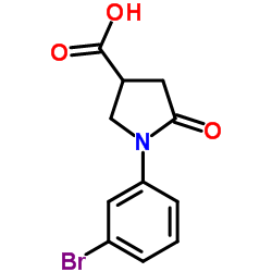 1-(3-BROMOPHENYL)-5-OXOPYRROLIDINE-3-CARBOXYLIC ACID structure