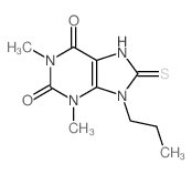 1,3-dimethyl-9-propyl-8-sulfanylidene-7H-purine-2,6-dione结构式