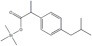 α-Methyl-4-(2-methylpropyl)benzeneacetic acid trimethylsilyl ester结构式