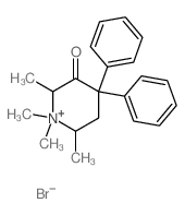 Piperidinium,1,1,2,6-tetramethyl-3-oxo-4,4-diphenyl-, bromide (1:1) Structure