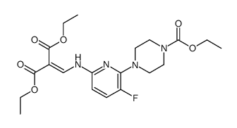 diethyl N-[2-(4-ethoxycarbonyl-1-piperazinyl)-3-fluoro-6-pyridinyl]aminomethylenemalonate Structure