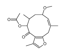 2-methoxy-5-acetoxy-furanogermacr-1(10)-en-6-one结构式