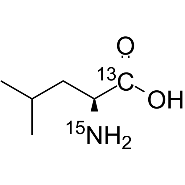 L-亮氨酸-1-13C,15N结构式