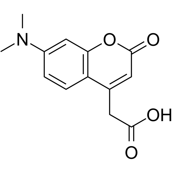 7-二甲氨基香豆素-4-乙酸结构式