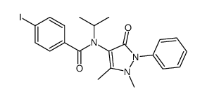 N-(1,5-dimethyl-3-oxo-2-phenyl-pyrazol-4-yl)-4-iodo-N-propan-2-yl-benz amide结构式