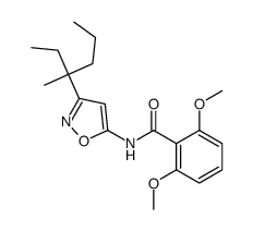 2,6-dimethoxy-N-[3-(3-methylhexan-3-yl)-1,2-oxazol-5-yl]benzamide Structure