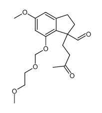 5-methoxy-7-methoxyethoxymethyloxy-1-(3-oxobutyl)indan-1-carbaldehyde结构式