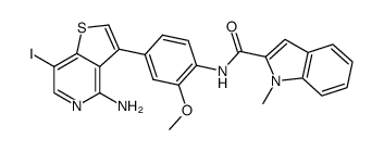 N-[4-(4-amino-7-iodothieno[3,2-c]pyridin-3-yl)-2-methoxyphenyl]-1-methyl-1H-indole-2-carboxamide Structure