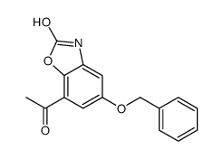 7-acetyl-5-phenylmethoxy-3H-1,3-benzoxazol-2-one结构式