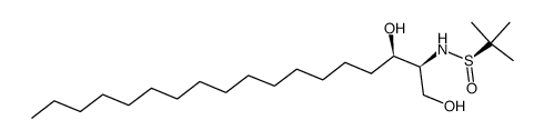 (R)-N-((2S,3R)-1,3-dihydroxyoctadecan-2-yl)-2-methylpropane-2-sulfinamide Structure