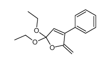 2,2-diethoxy-5-methylidene-4-phenylfuran结构式