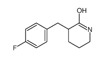 3-[(4-fluorophenyl)methyl]piperidin-2-one结构式