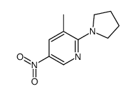 3-methyl-5-nitro-2-pyrrolidin-1-ylpyridine Structure