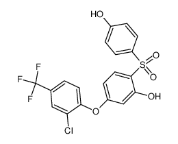 4-(2-chloro-4-trifluoromethylphenoxy)-2,4'-dihydroxydiphenyl sulfone结构式