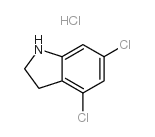 4,6-二氯-2,3-二氢-1H-吲哚盐酸盐结构式