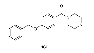 Methanone, [4-(phenylmethoxy)phenyl]-1-piperazinyl-, hydrochloride (1:1)结构式