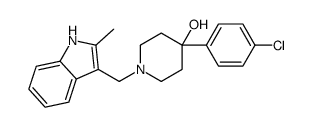 4-(4-chlorophenyl)-1-[(2-methyl-1H-indol-3-yl)methyl]piperidin-4-ol结构式