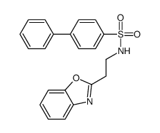 N-[2-(1,3-benzoxazol-2-yl)ethyl]-4-phenylbenzenesulfonamide结构式