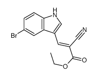 ethyl 3-(5-bromo-1H-indol-3-yl)-2-cyanoacrylate结构式