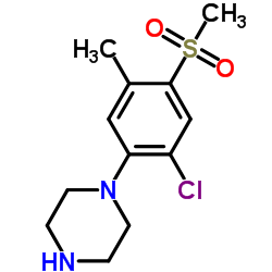 1-[2-Chloro-5-methyl-4-(methylsulfonyl)phenyl]piperazine结构式