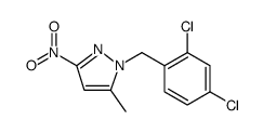 1H-Pyrazole, 1-[(2,4-dichlorophenyl)methyl]-5-methyl-3-nitro Structure