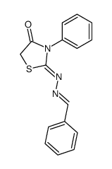 benzaldehyde (4-oxo-3-phenyl-thiazolidin-2-ylidene)-hydrazone结构式