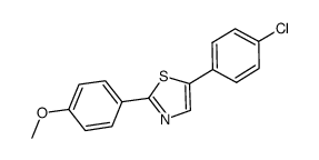 5-(4-chlorophenyl)-2-(4-methoxyphenyl)thiazole结构式