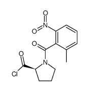 (S)-1-(2-Methyl-6-nitro-benzoyl)-pyrrolidine-2-carbonyl chloride Structure