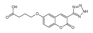 4-[2-oxo-3-(2H-tetrazol-5-yl)chromen-6-yl]oxybutanoic acid Structure