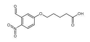 5-(3-formyl-4-nitrophenyl)oxypentanoic acid结构式