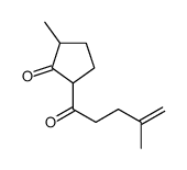 2-methyl-5-(4-methylpent-4-enoyl)cyclopentan-1-one结构式