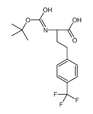 Boc-(R)-4-Trifluoromethylhomophenylalanine Structure