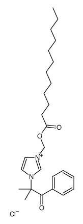 [3-(2-methyl-1-oxo-1-phenylpropan-2-yl)imidazol-1-ium-1-yl]methyl dodecanoate,chloride结构式