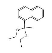 (1-(naphthalen-1-yl)ethane-1,1-diyl)bis(ethylsulfane) Structure