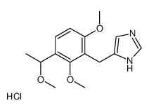 5-[[2,6-dimethoxy-3-(1-methoxyethyl)phenyl]methyl]-1H-imidazole,hydrochloride Structure