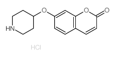 7-(4-Piperidinyloxy)-2H-chromen-2-one hydrochloride Structure