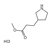 Methyl 3-(3-pyrrolidinyl)propanoate hydrochloride (1:1) structure