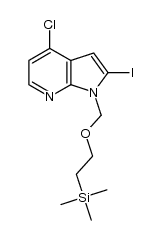 4-chloro-2-iodo-1-(2-trimethylsilanyl-ethoxymethyl)-1H-pyrrolo[2,3-b]pyridine Structure