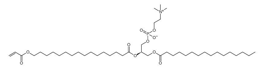 1-palmitoyl-2-[16-(acryloyloxy)hexadecanoyl]-sn-glycero-3-phosphorylcholine Structure