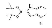 4-Bromo-1H-indole-2-boronic acid pinacol ester structure