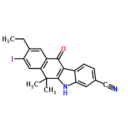 9-ethyl-8-iodo-6,6-dimethyl-11-oxo-6,11-dihydro-5H-benzo[b]carbazole-3-carbonitrile picture