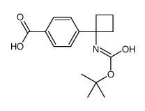 4-(1-((叔丁氧基羰基)氨基)环丁基)苯甲酸结构式