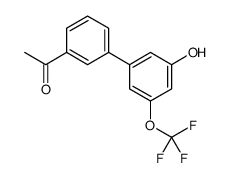 1-[3-[3-hydroxy-5-(trifluoromethoxy)phenyl]phenyl]ethanone Structure