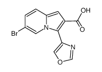 6-Bromo-3-oxazol-4-yl-indolizine-2-carboxylic acid Structure