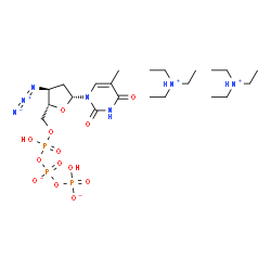 3'-叠氮基-3'-脱氧-胸苷 5'-(四氢三磷酸酯)三(三乙胺)盐结构式