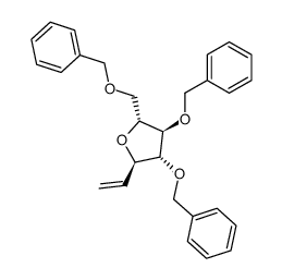 3,6-anhydro-4,5,7-tri-O-benzyl-1,2-dideoxy-D-manno-hept-1-enitol结构式