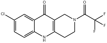 8-Chloro-2-(trifluoroacetyl)-1H,2H,3H,4H,5H,10H-benzo[b]1,6-naphthyridin-10-one结构式